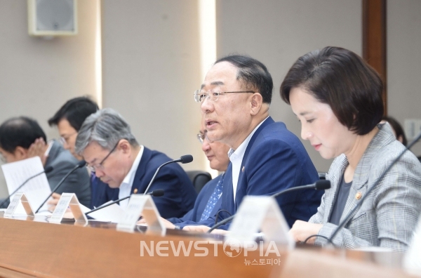 홍남기 부총리 겸 기획재정부 장관이 3일 서울 여의도 한국수출입은행에서 열린 '제19차 경제활력대책회의'를 주재, 모두발언을 하고 있다. (사진=기획재정부 제공)