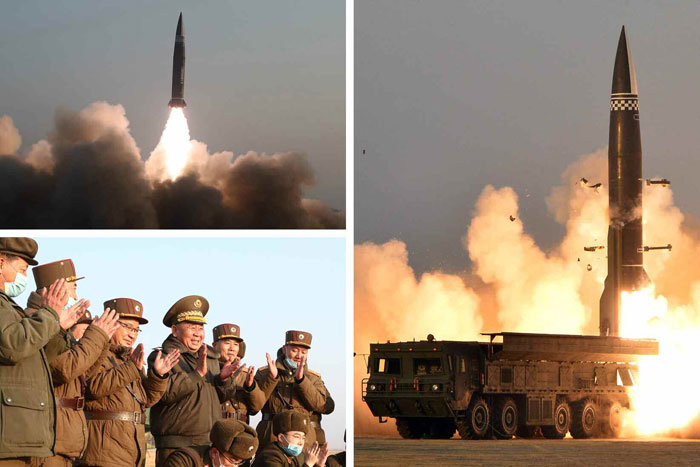 북한 개량형 이스칸데르 미사일 발사 장면. 2021.03.26. (사진=노동신문 캡처)