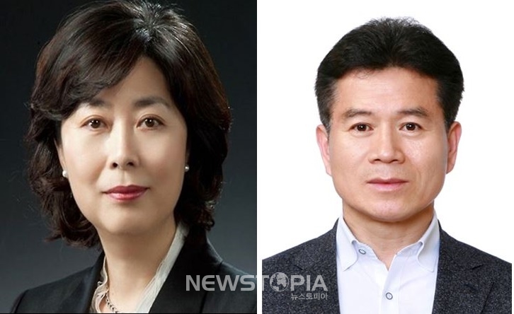 왼쪽부터 이미현(61) 연세대학교 법학전문대학원 교수, 이남구(57) 감사원 제2사무차장.ⓒ뉴시스