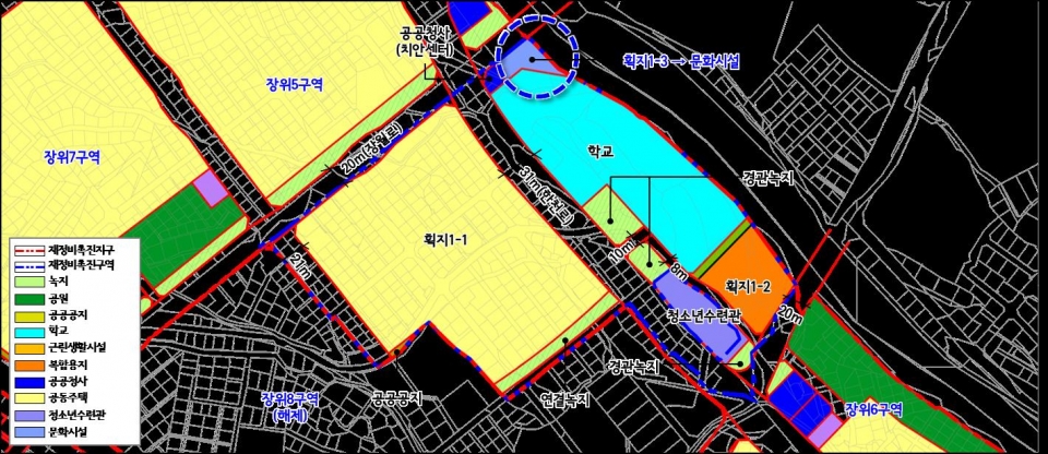 장위1 재정비촉진구역에 대한 촉진계획 변경 계획도.(제공=서울시)