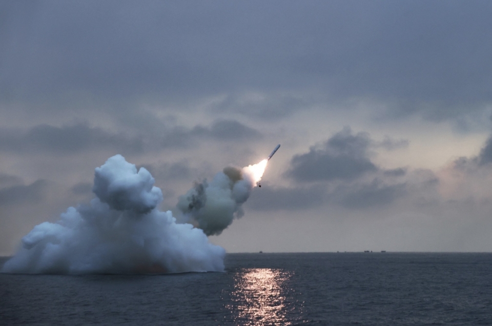 북한은 28일 김정은 국무위원장 참관 하에 신형 잠수함발사전략순항미사일(SLCM)을 시험발사했다고 29일 밝혔다. 2024.01.29. (사진=노동신문 캡처)/ⓒ뉴시스