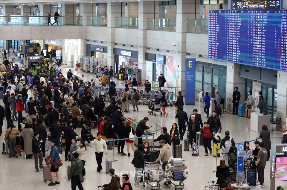 인천국제공항 제1여객터미널 입국장ⓒ뉴시스